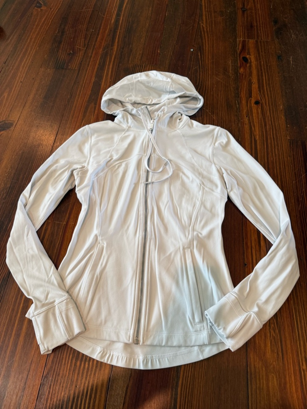 White lululemon Zip-Up Hooded Jacket - Picture 1 of 4